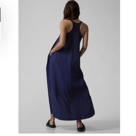 Althleta PRESIDIO TRAVELER MAXI DRESS Navy Blue size small athleisure casual - Picture 5 of 11